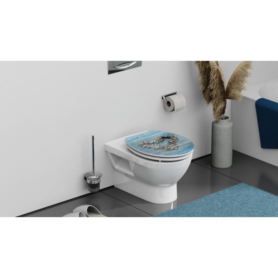 80540 MDF HG WC-zitting SHELL HEART, met valrem vue 10