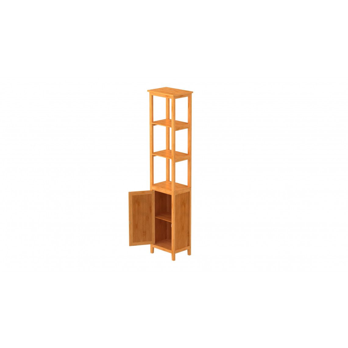 BMBA02-SR Bamboo high cabinet, with 3 shelves vue 4
