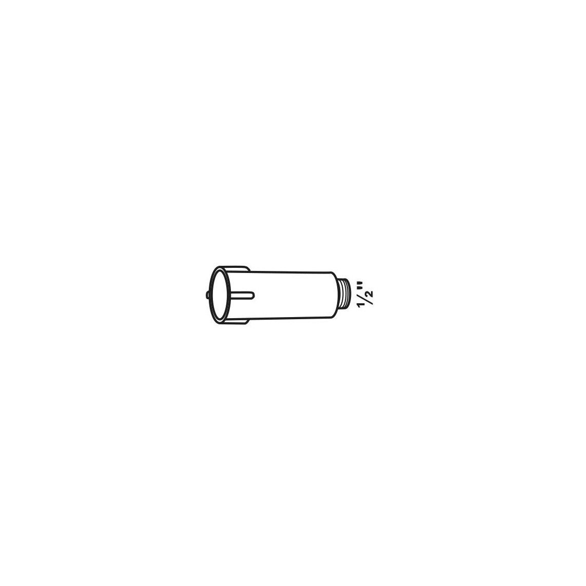 989135355 Construction plug, plastic, red, 1/2", with brass thread, not pressure resistant vue 3