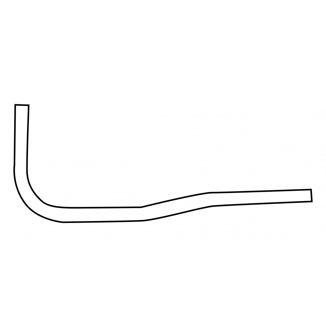 98818040 valpijp 90° Aangezwengeld, wit, 700 x 250 mm vue 2