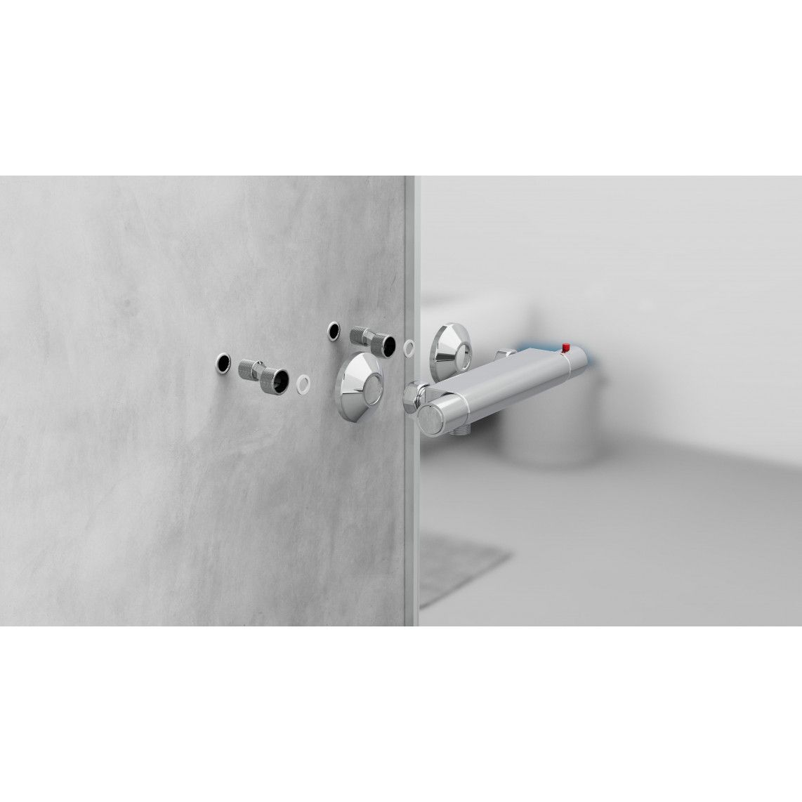 52445 VICO Thermostatic shower mixer, chrome vue 10