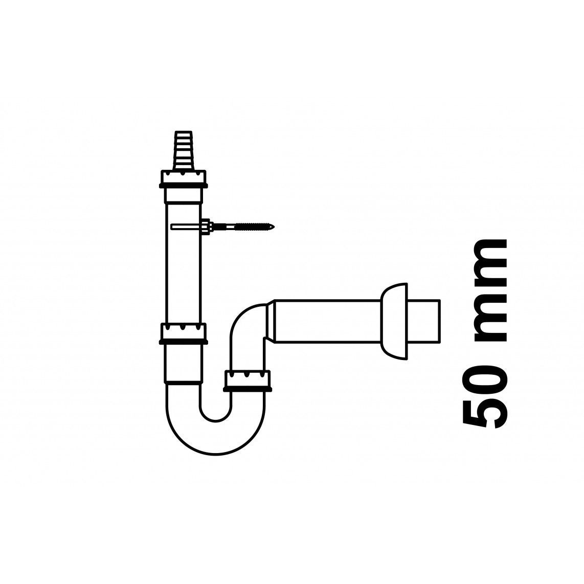 98028067 ECO-SAVE KS Geräte-Geruchsverschluss, gris, Ø 20 x 50 mm vue 2