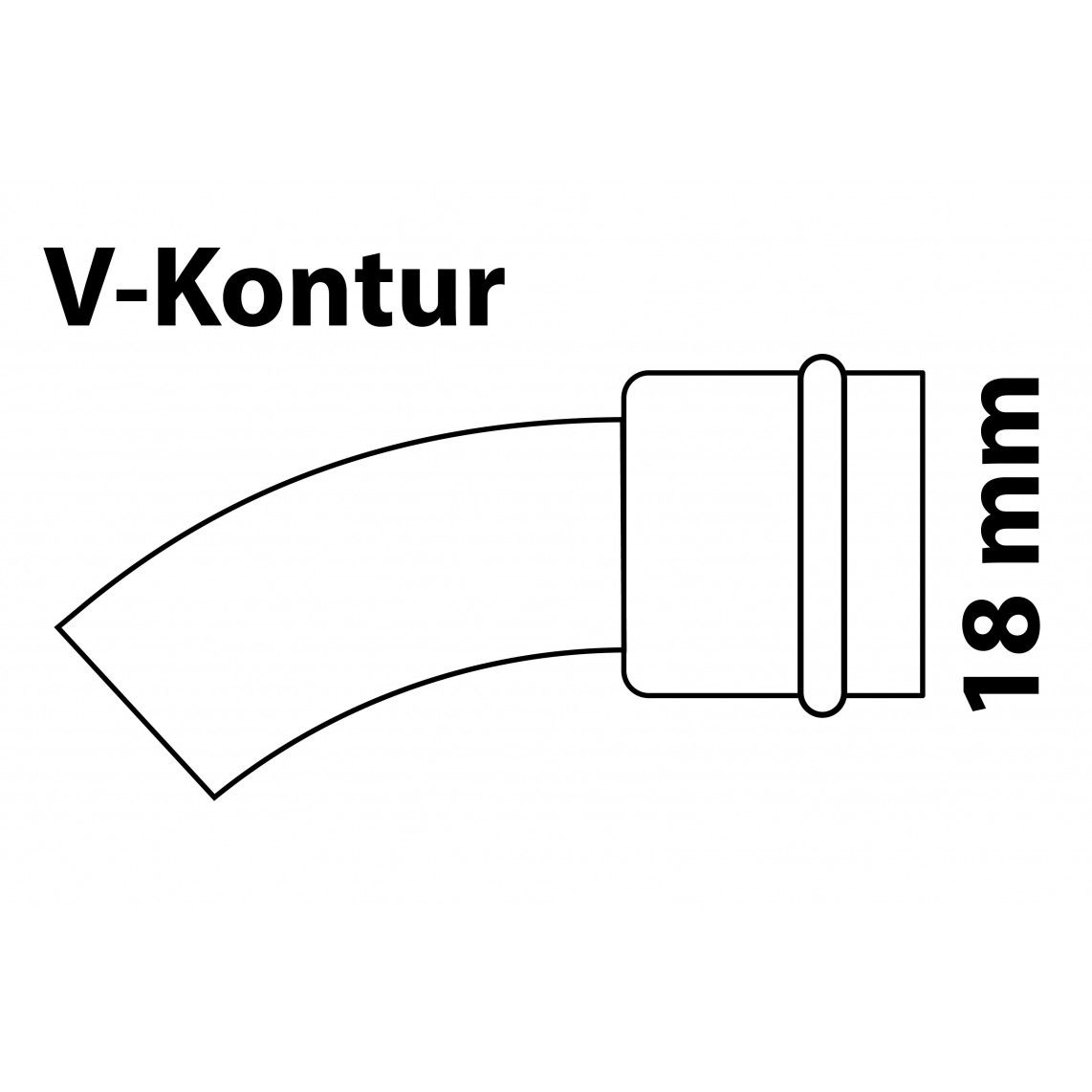 988613354 CU boog 45°, blanco, 18 mm, 1 mof, (P5040) vue 2