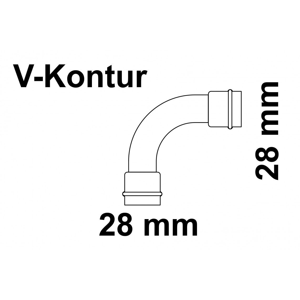 988610554 CU arc 90°, vierge, 28 mm, 2 manchons, (P5002), vue 2