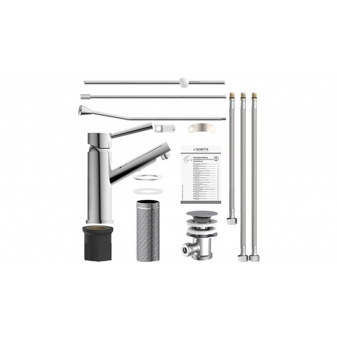 79101 CORNWALL Wash basin mixer low pressure, chrome vue 2