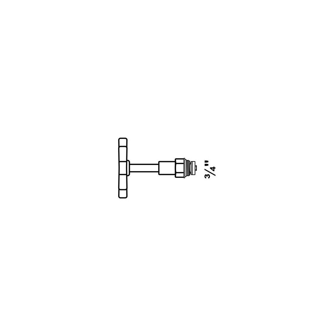 989192255 tête, avec longue broche, pour vanne KFR 3/4" vue 2