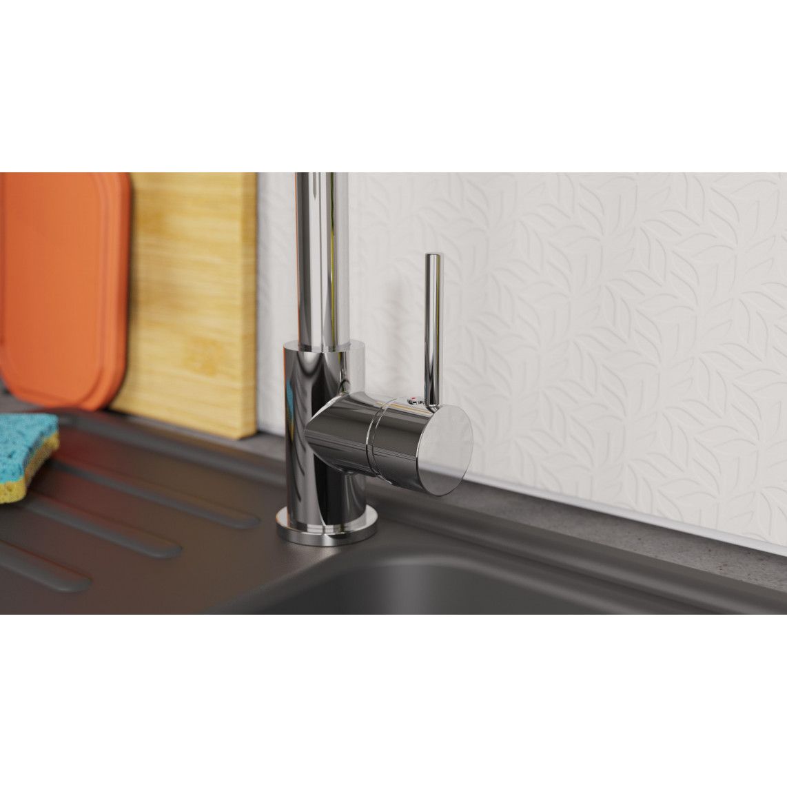 NI183ESCR-PR LEON Sink mixer, chrome, with pull-out sprayer vue 7