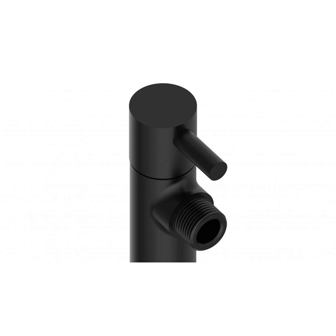98166120 Angle valve, brass, black matt, 1/2"male x 10 mmQ, with rose vue 10