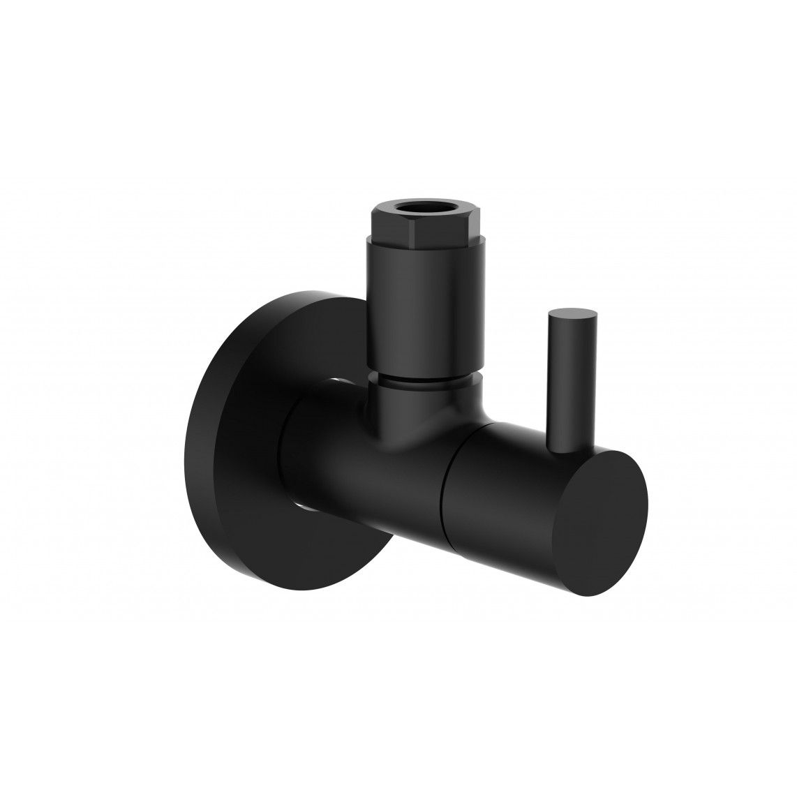 98166120 Angle valve, brass, black matt, 1/2"male x 10 mmQ, with rose vue 2