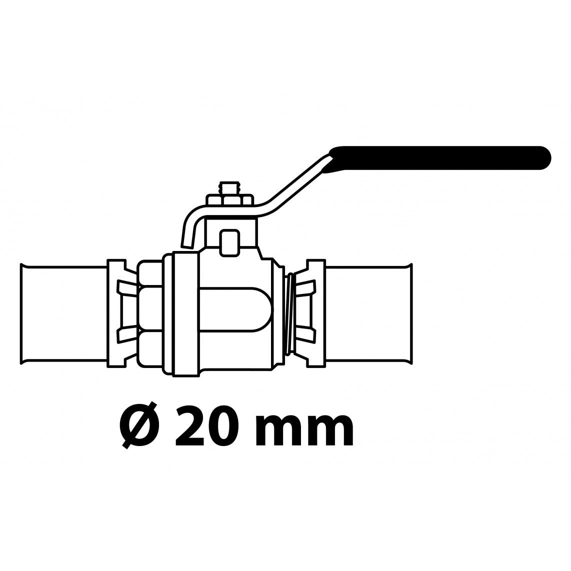 988723255 ball valve, brass, 20 mm, for multilayer composite pipe press vue 2