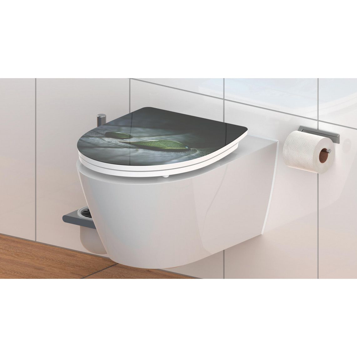 82583 Duroplast HG WC-zitting RAINDROP, met valrem en afneembaar vue 6