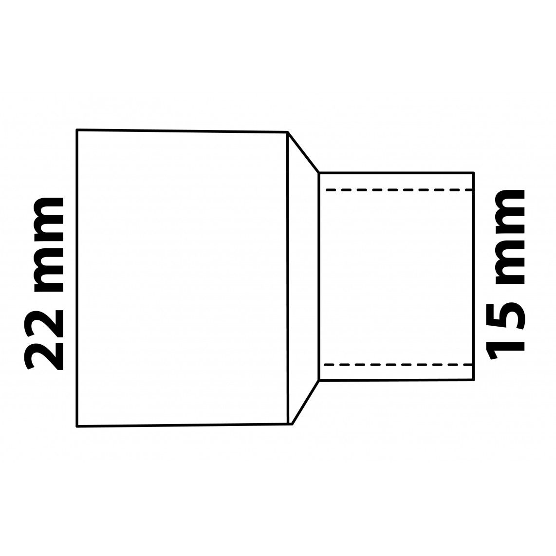 989074055 CU verloopnippel, blanco, 22 mmA x 15 mm, 1 mof, (5243) vue 2