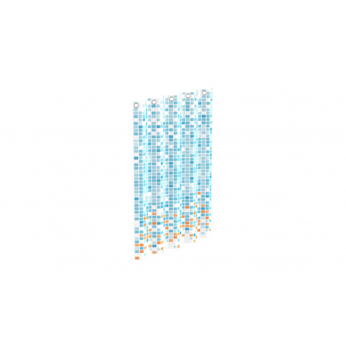 BA0402 rideau de douche, mosaïque bleu/orange vue 3