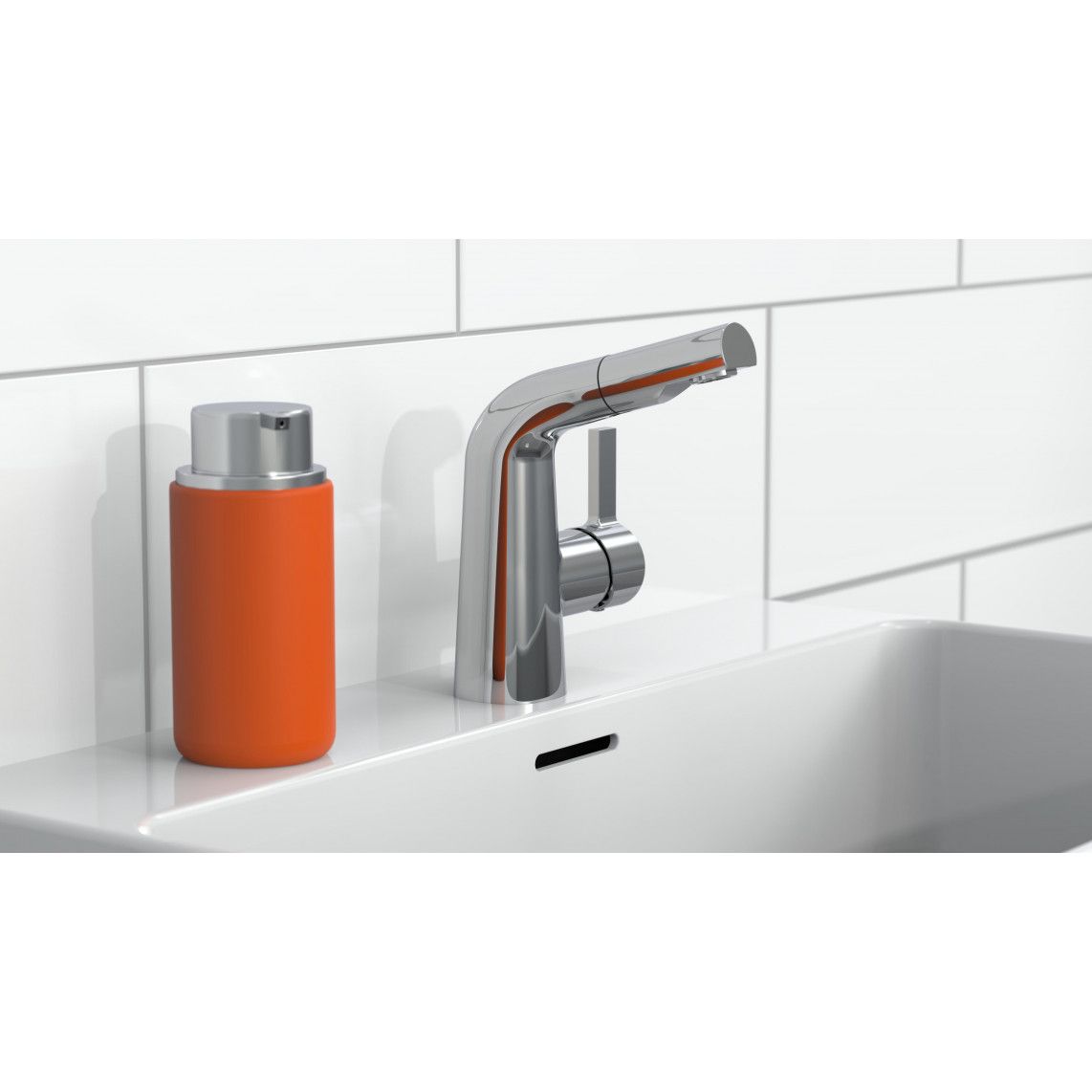 NI075COCR COOL Mitigeur lavabo, chromé, avec douchette à cheveux extractible vue 8