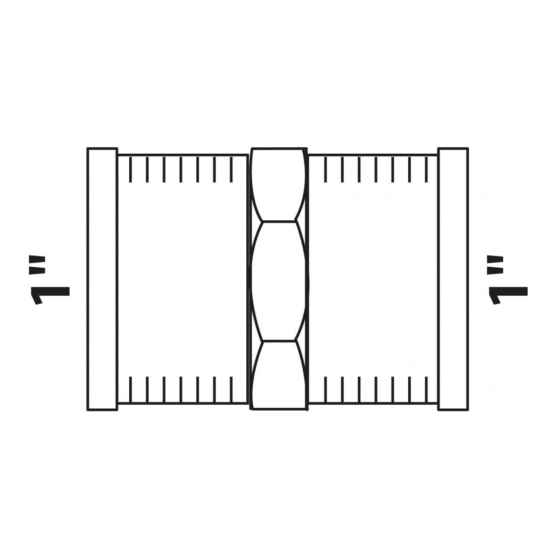 988953413 Double socket, brass, 1" female vue 2
