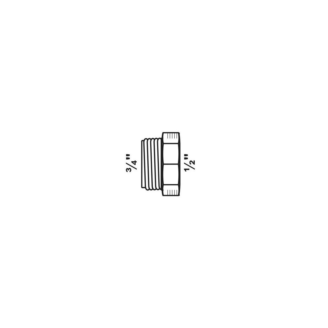 989772055 Reducer piece, malleable galvanized, 3/4" male x 1/2" female vue 2