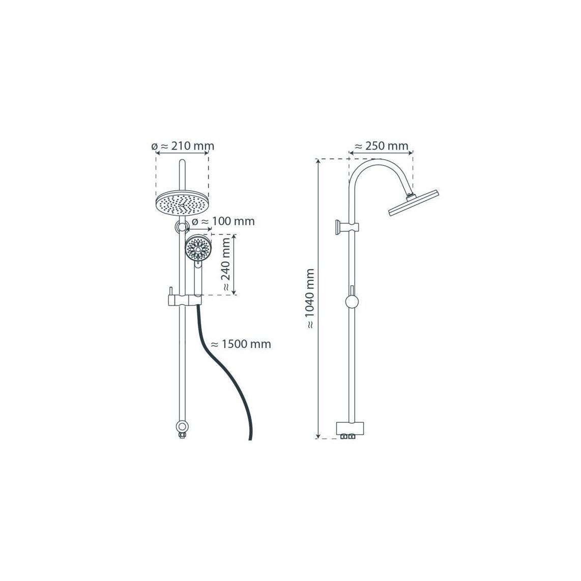 60600 NIAGARA RAIN Set douche de pluie, chromé vue 4