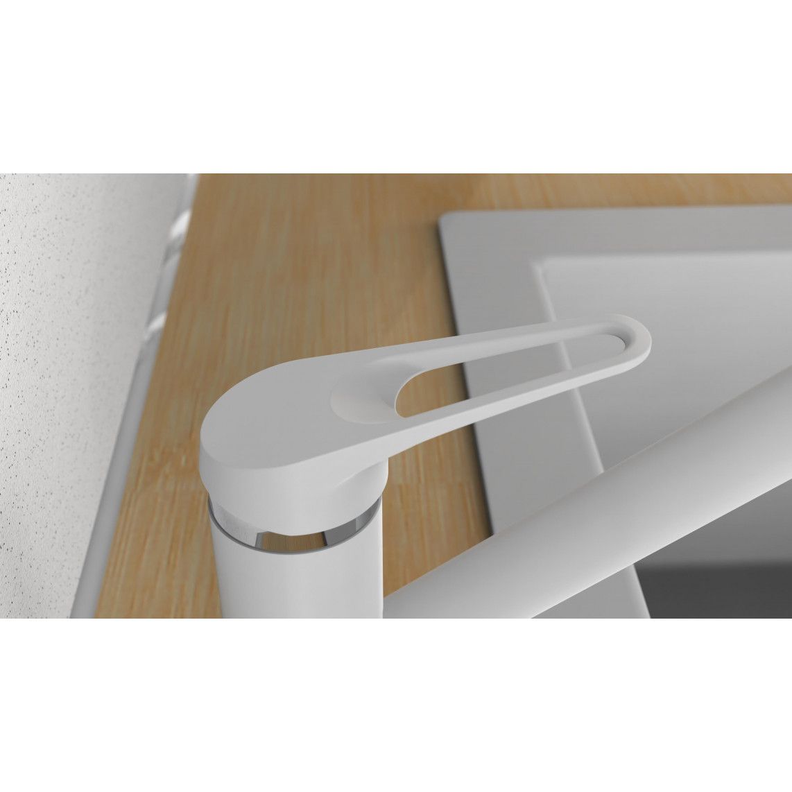 NI182SCR-W SPEED Keukenkraan, wit/chroom vue 8