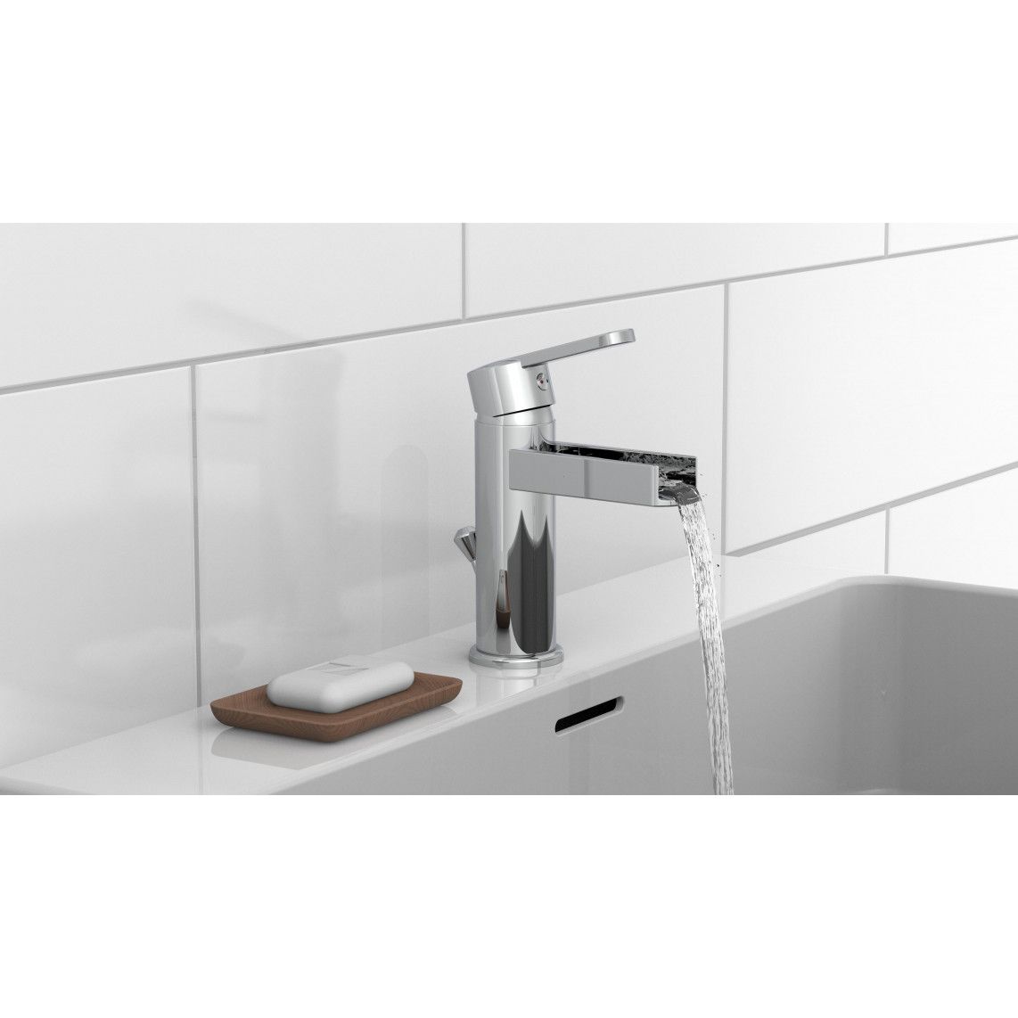 26110 NIAGARA Wastafelkraan, met waterval uitloop, chroom vue 6