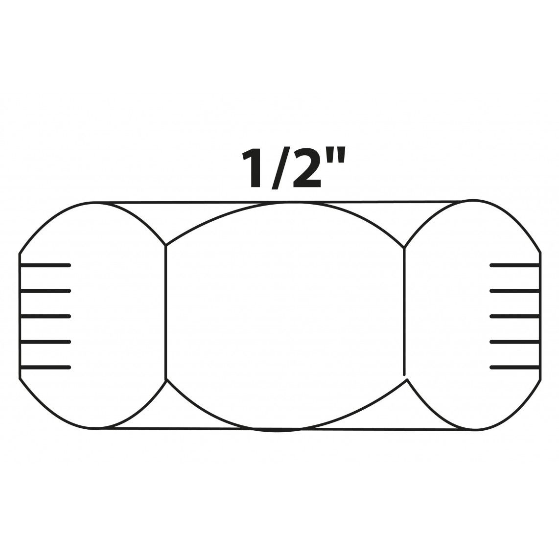 988964255 BR contramoer, blanco, 1/2"BI, (3310) vue 2