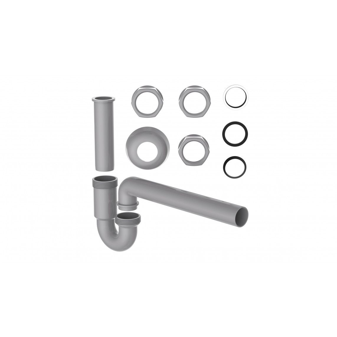 98801049 ECO-SAVE KS buissifon, Grijs, 1 1/4" x 32 mm vue 5