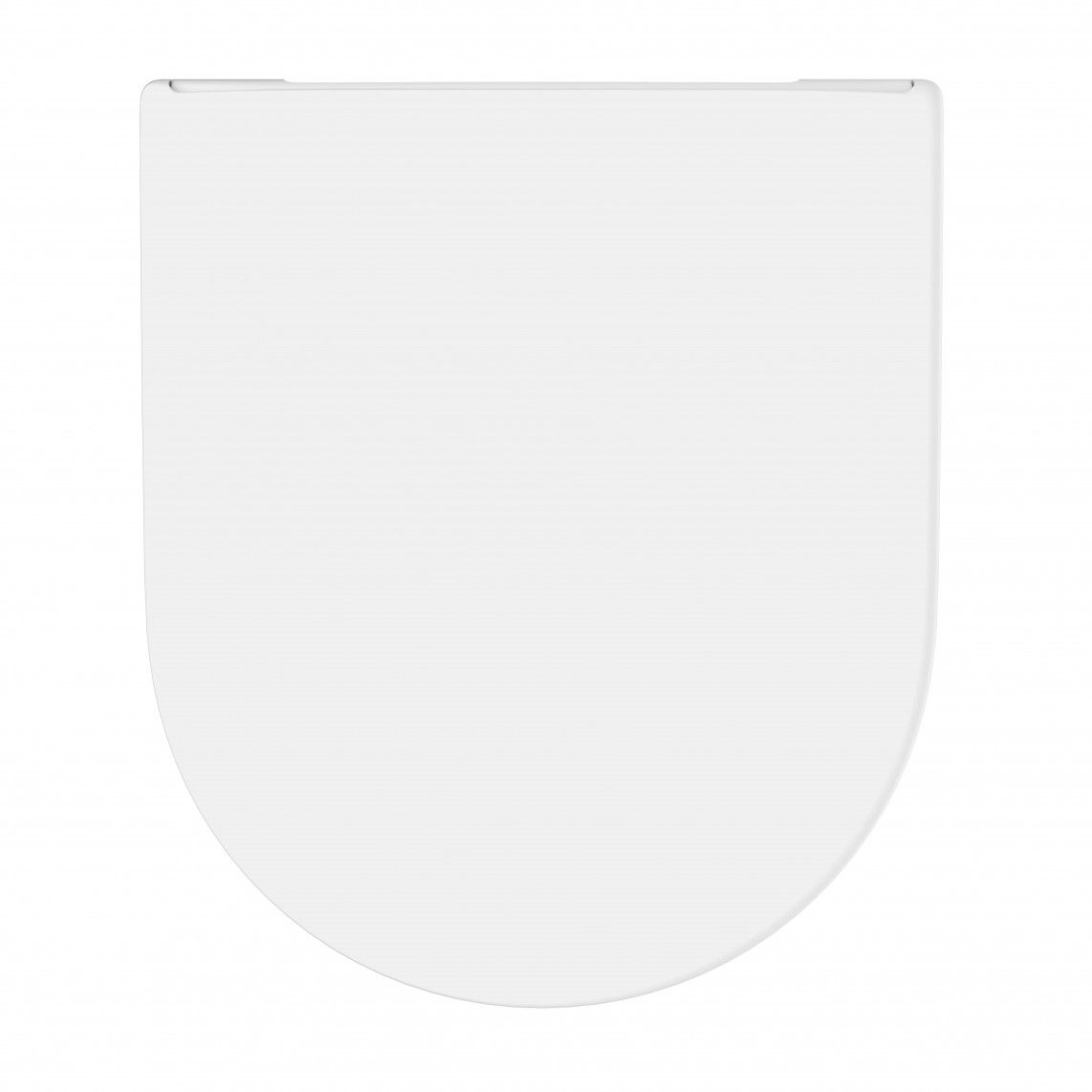 82815 Abattant WC en duroplast WHITE, en forme de D, PRO 8, avec frein de chute et déclipsable