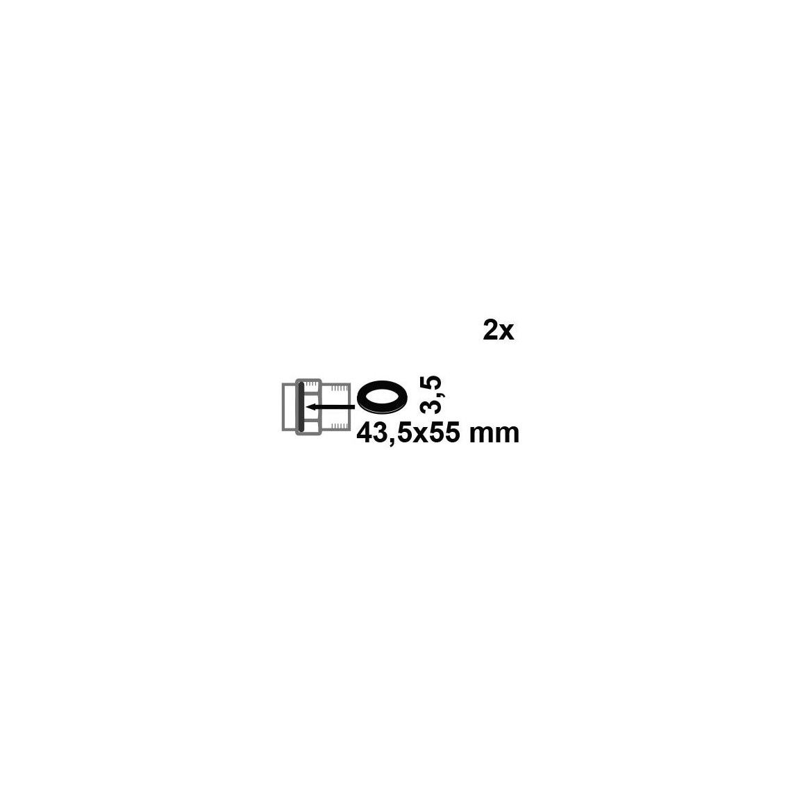 98696800 Screw connection gasket, rubber, 43,5 x 55 x 3,5 mm, for 1 1/4" (2x) vue 2