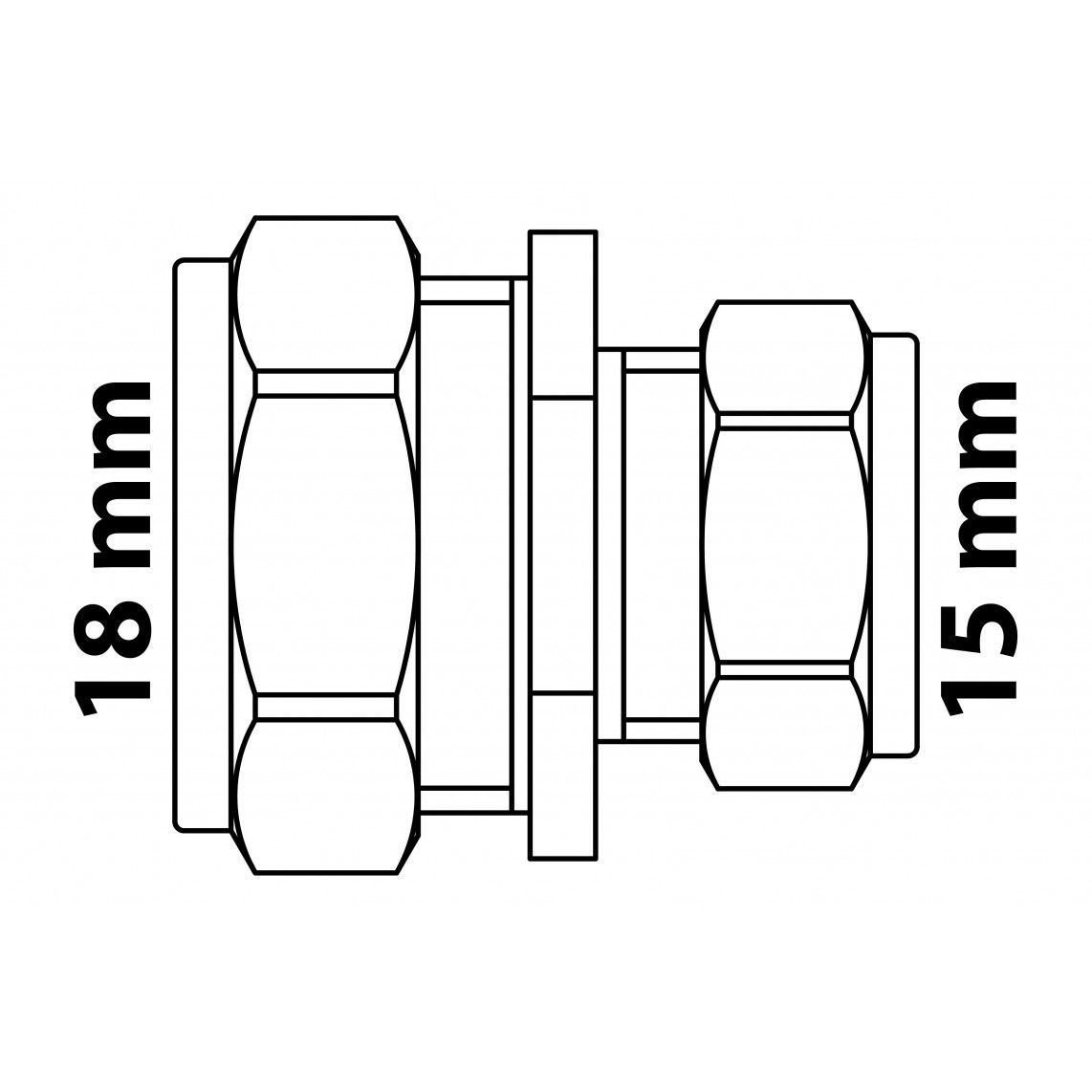 989454717 MS Verloopfitting, blanco, 18 mm x 15 mm, knelfitting voor koperen buis, vue 4