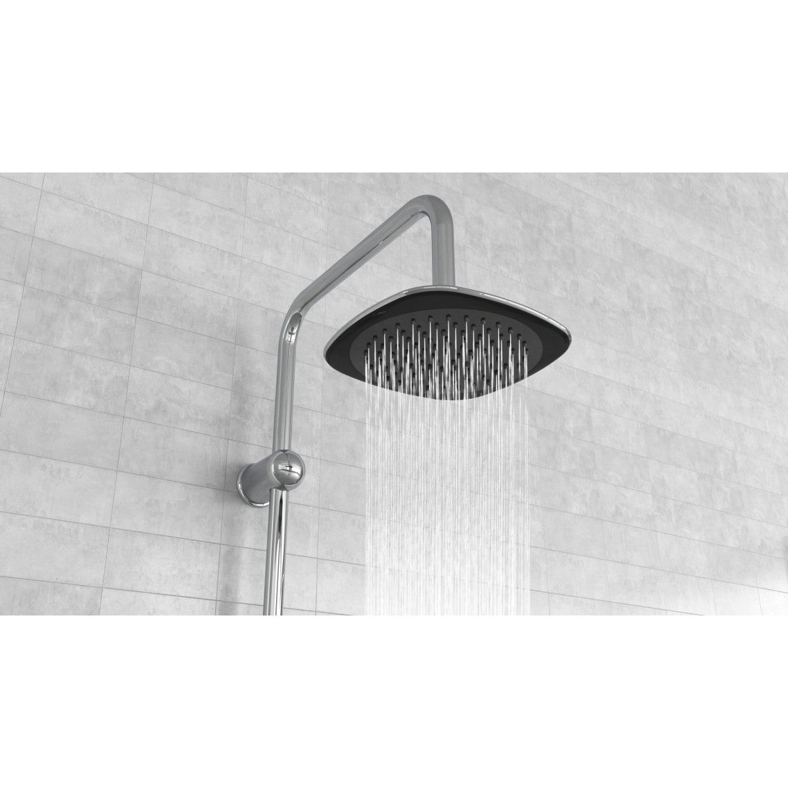DXLD60088CS DUSCHTRAUM Regendouche set, chroom/zwart vue 7