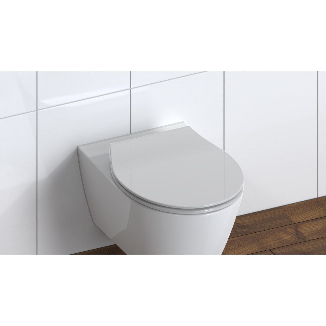82702 abattant WC en Duroplast SLIM GREY, avec frein de chute et déclipsable vue 9
