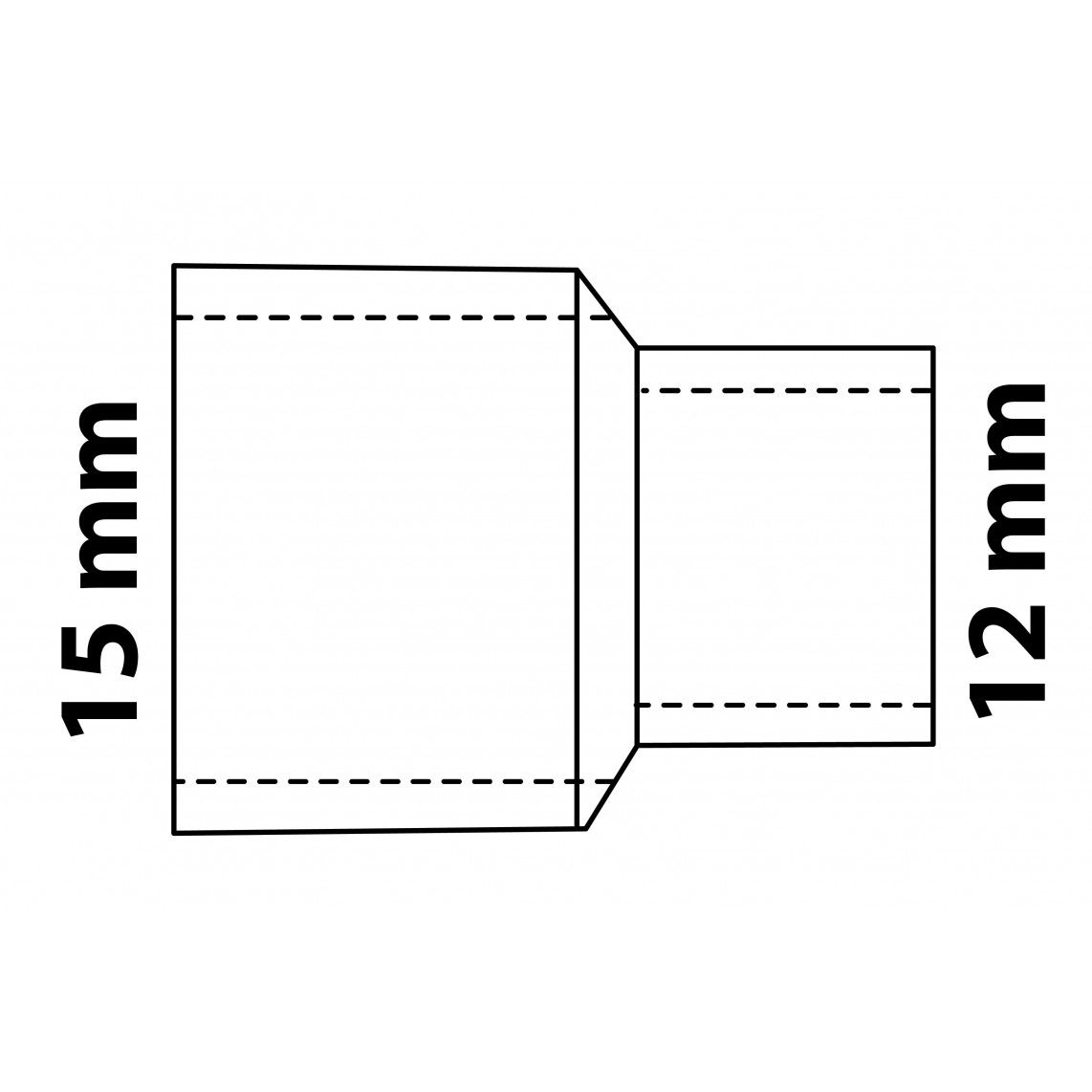989062055 CU verloopsok, blanco, 15 mm x 12 mm, 2 mofen, (5240) vue 3
