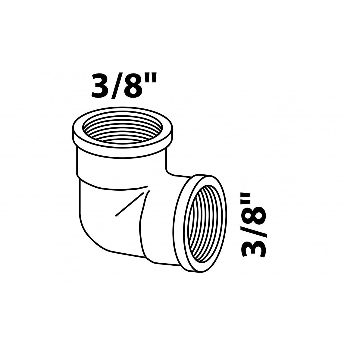 989381155 MS knie 90°, chroom, 3/8"BI vue 2