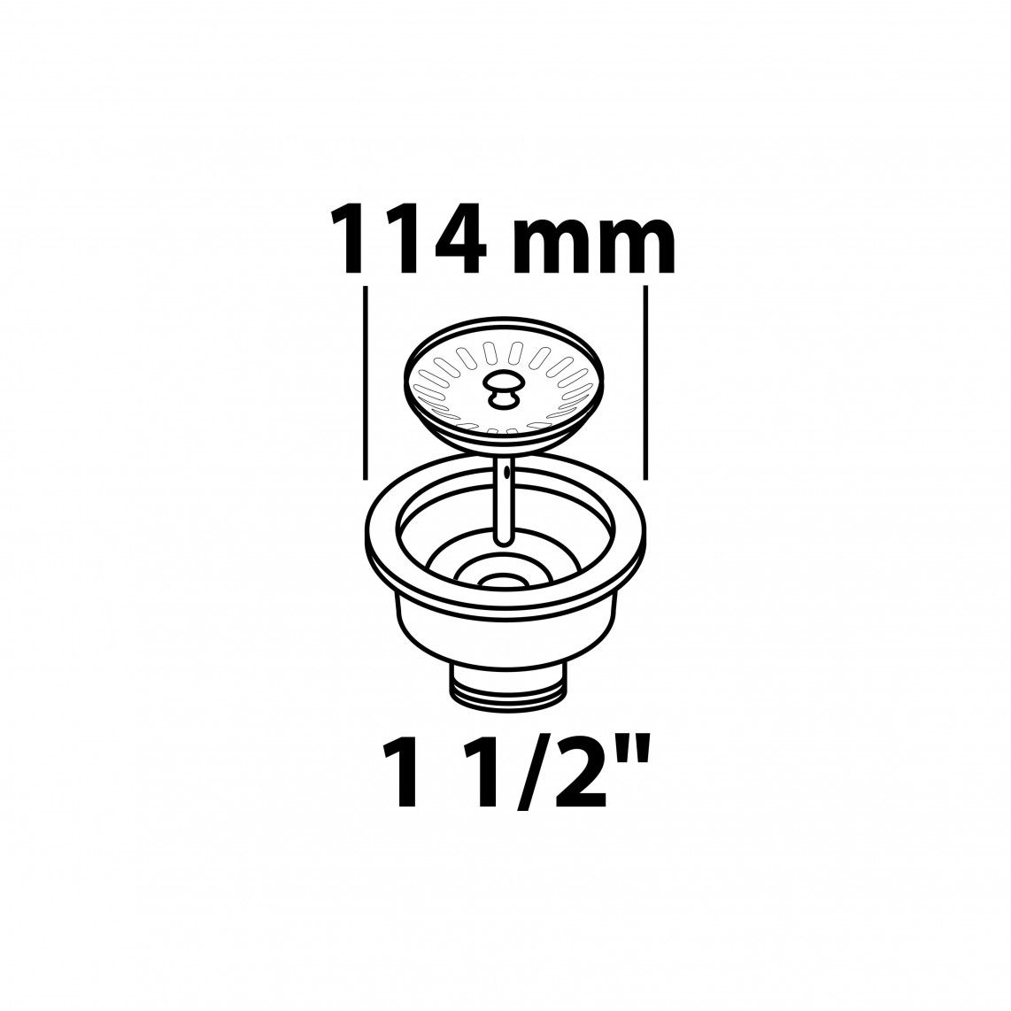 98835249 ECO-SAVE KS korfventiel, Grijs, 1 1/2"BU, RVS-ontruimingskelk en zeef Ø114 mm vue 9