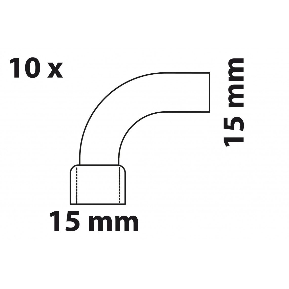 989027655 CU boog 90°, blanco, 15 mm, 1 mof, (5001a) (10x) vue 4
