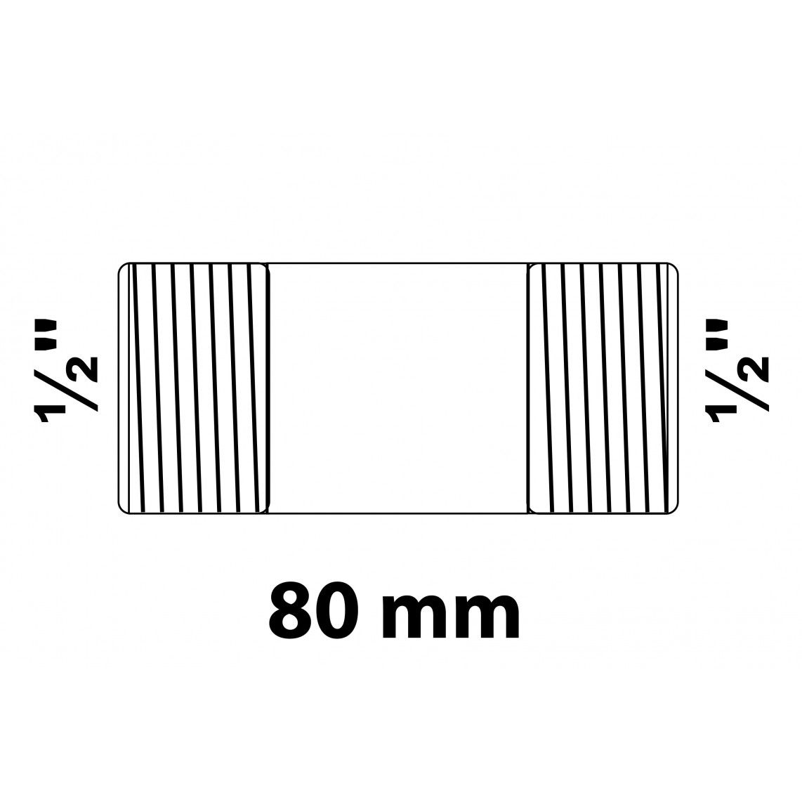 989821255 FM mamelon double, galvanisé, 1/2" x 80 mm, (23) vue 2