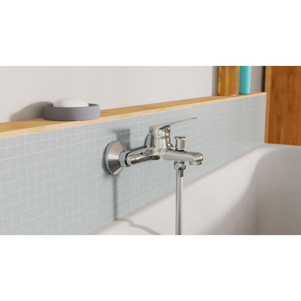 NI023SCR SPEED Mitigeur bain/douche, chromé vue 5