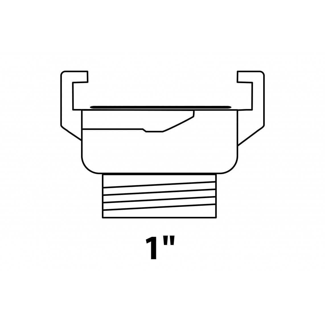 989862048 LT raccord rapide-Pièce filetée, vierge, 1" F vue 2