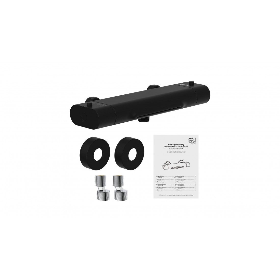 1330090B CARNEO Mitigeur bain/douche, avec bec cascade, noir mat vue 10