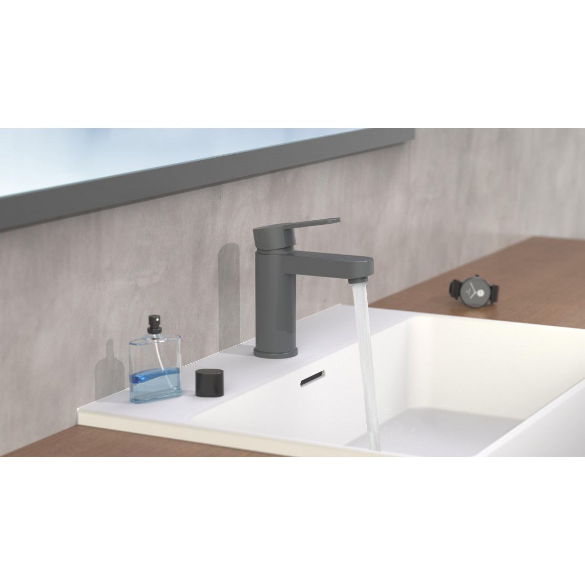 34214 ELEPHANT Wash basin mixer, anthracite matt vue 5