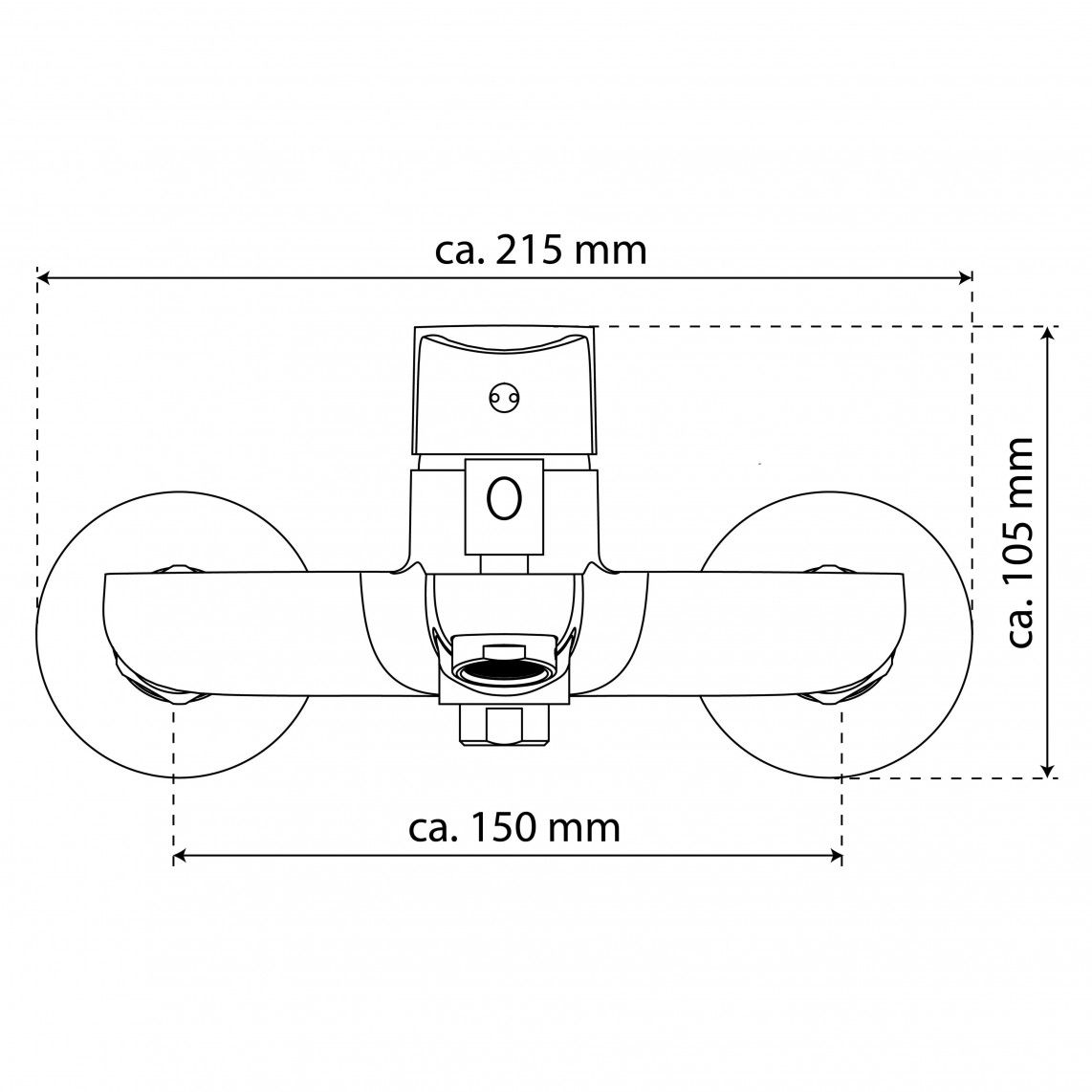 NI023CALCR CLAUDIO Mitigeur bain/douche, chromé vue 6