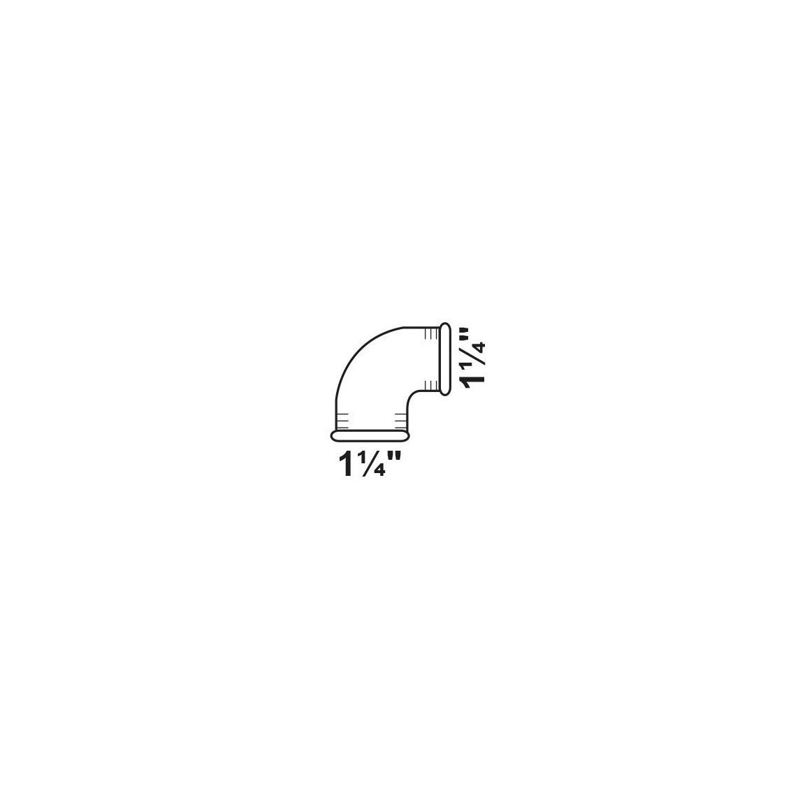 989714055 Angle 90°, malleable galvanized, 1 1/4" female vue 2