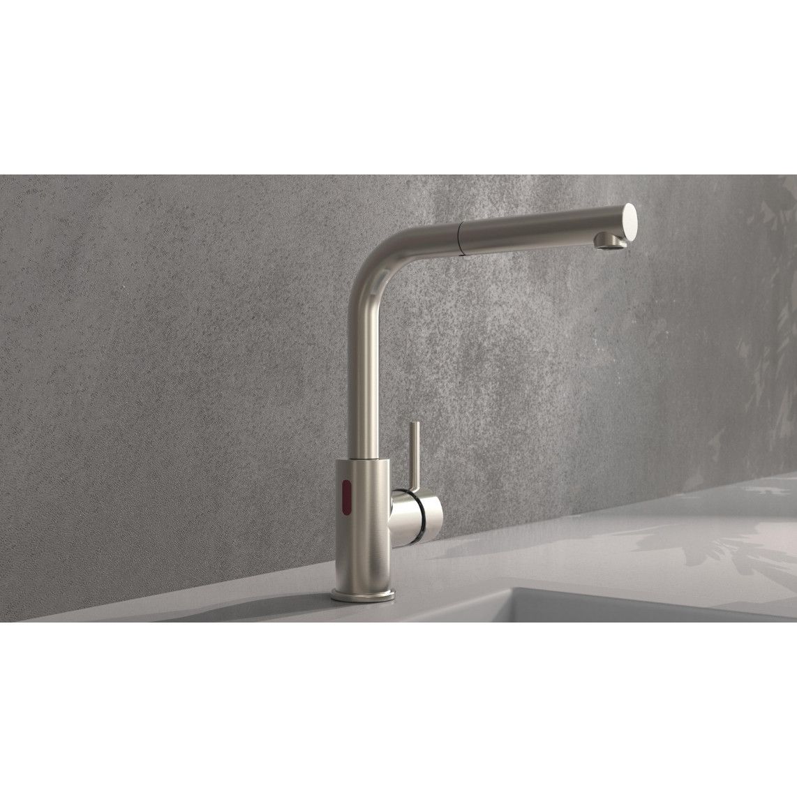 99705 VITAL Sensor sink mixer, stainless steel look, with pull-out spout vue 7