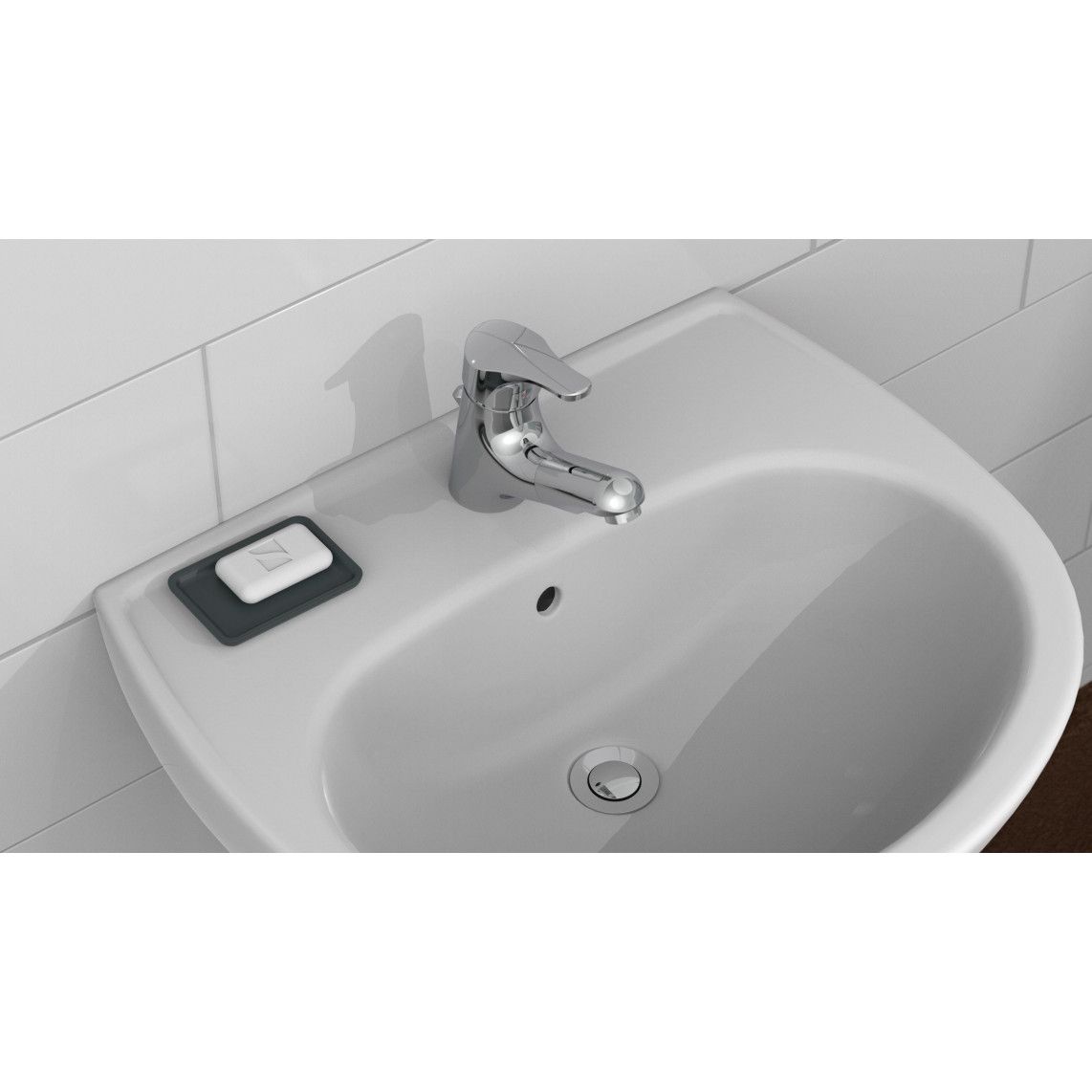 22150 ATTICA Wastafelkraan, chroom, met uittrekbare haardouche vue 8