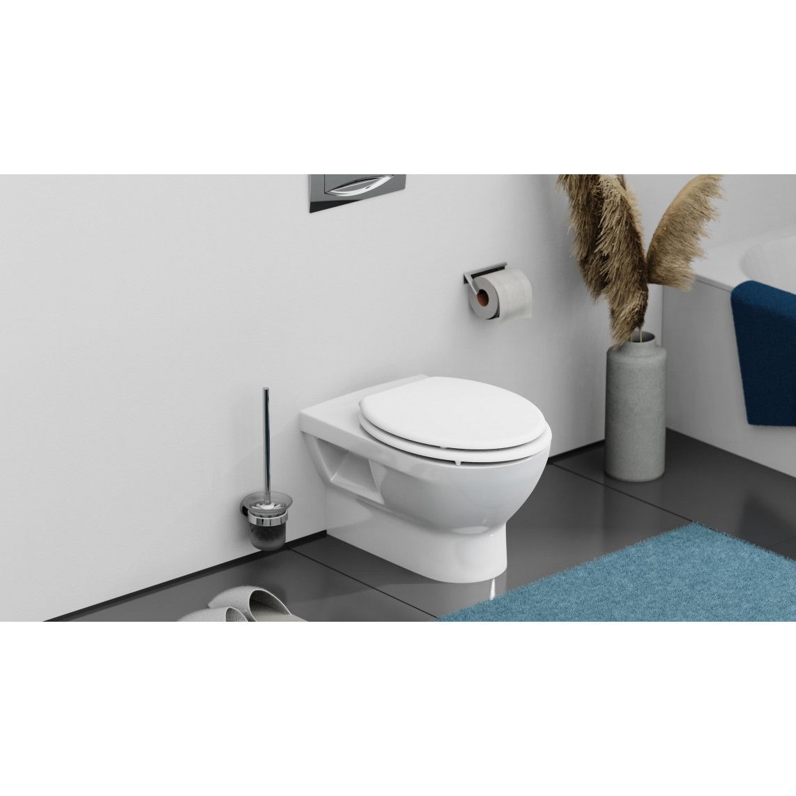 84000 abattant WC avec noyau en bois WHITE vue 2