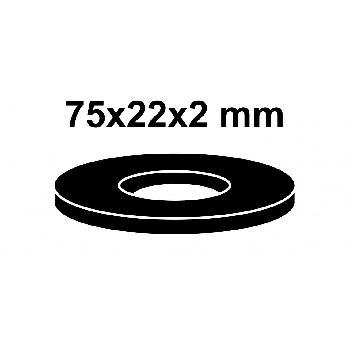 98028135 Joint de réservoir de chasse, noir, 75 x 22 x 2 mm vue 2