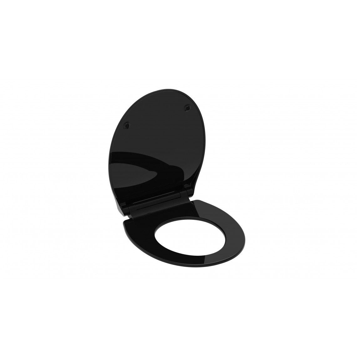 82710 Duroplast WC-zitting SLIM BLACK, met valrem en afneembaar vue 4