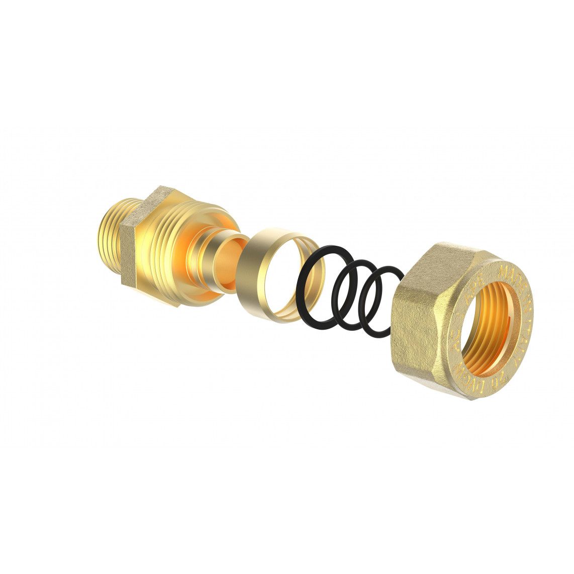 988905655 LT pièce intermédiaire, vierge, 26 mm x 1" M, raccord à serrer pour tube multicouche vue 3