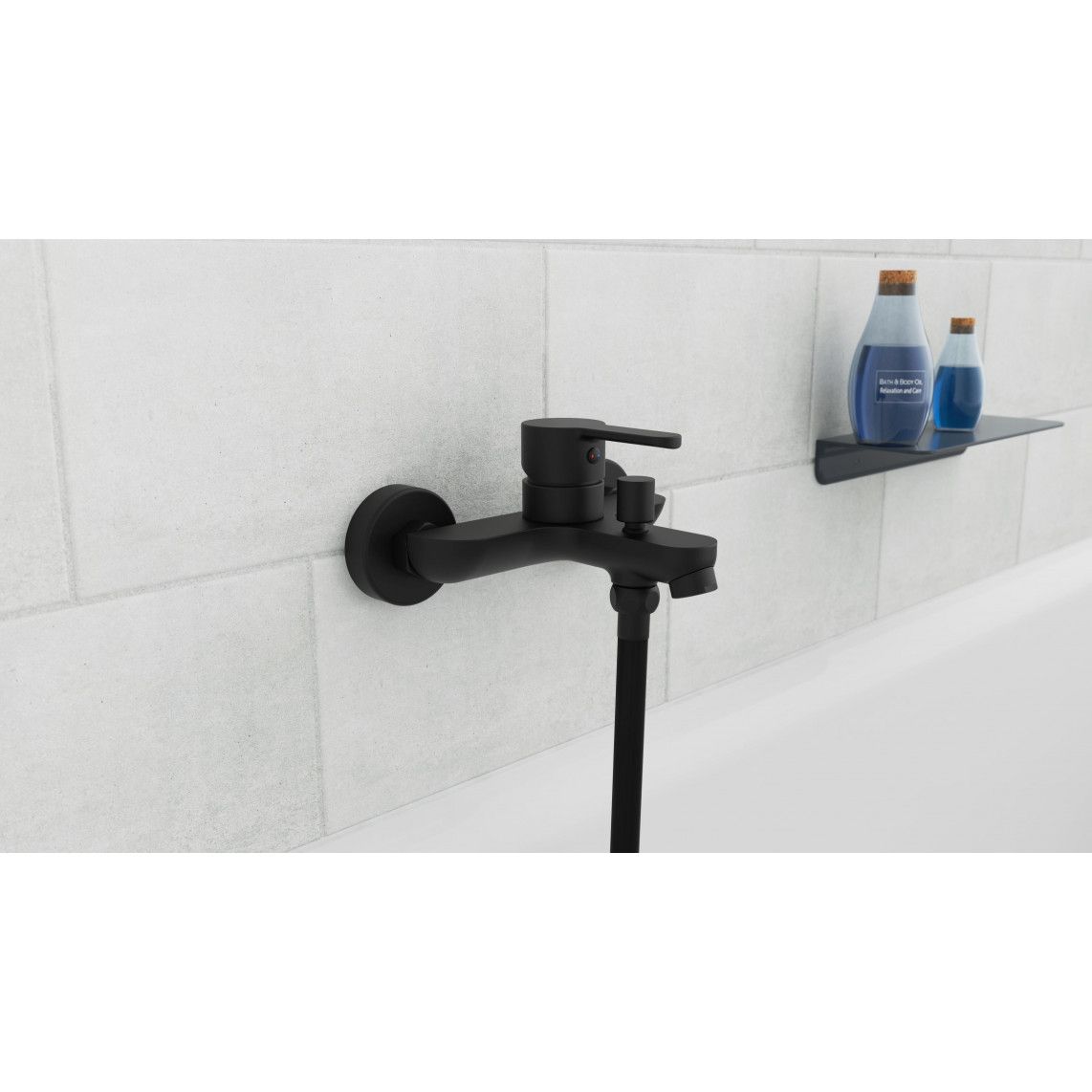44306 DENVER Bathtub mixer, black matt vue 5