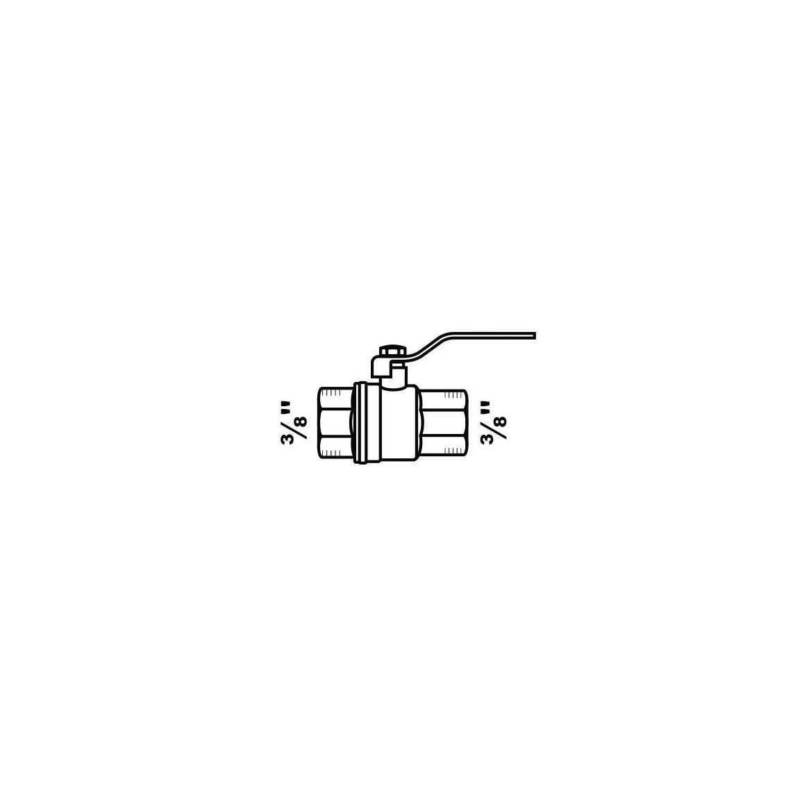 988591055 robinet à sphère, nickelé, 3/8" vue 2