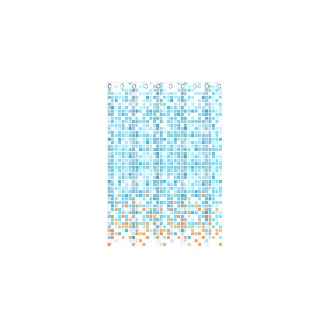 BA0402 rideau de douche, mosaïque bleu/orange vue 4